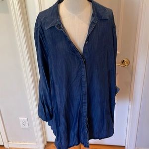 Foxcroft NYC chambray tunic, women’s 18